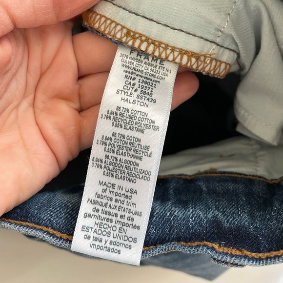 Frame Denim Heritage Le Sylvie Slender Straight Leg Jeans - Size 25 - Picture 14 of 14